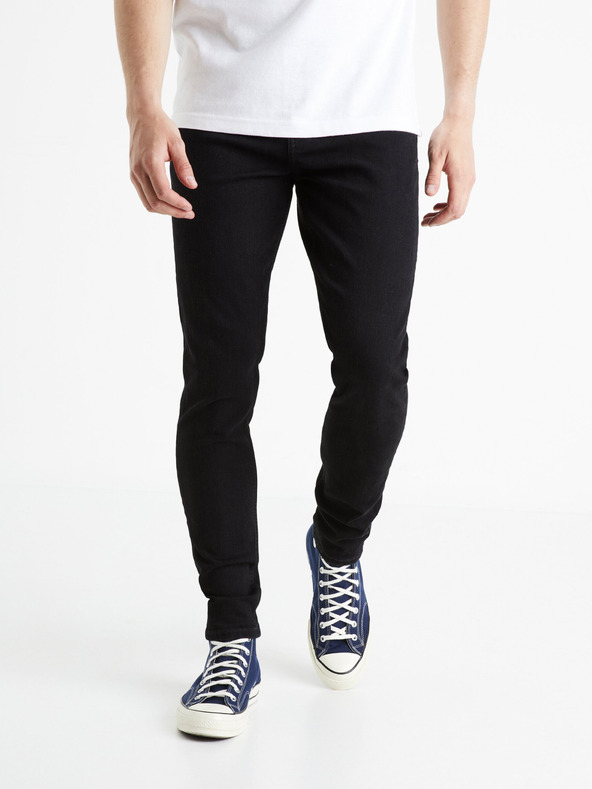 Celio Černé pánské skinny fit džíny Celio Foskinny1