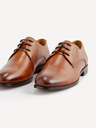 Celio Hnědé pánské kožené polobotky Celio Rytaly