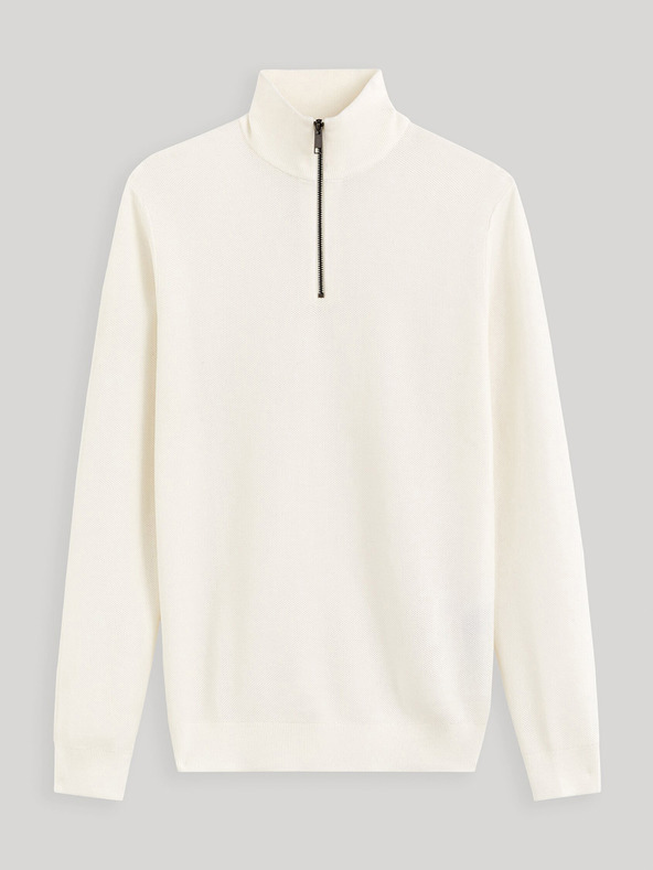 Celio Krémový pánský svetr se stojáčkem Celio Celim