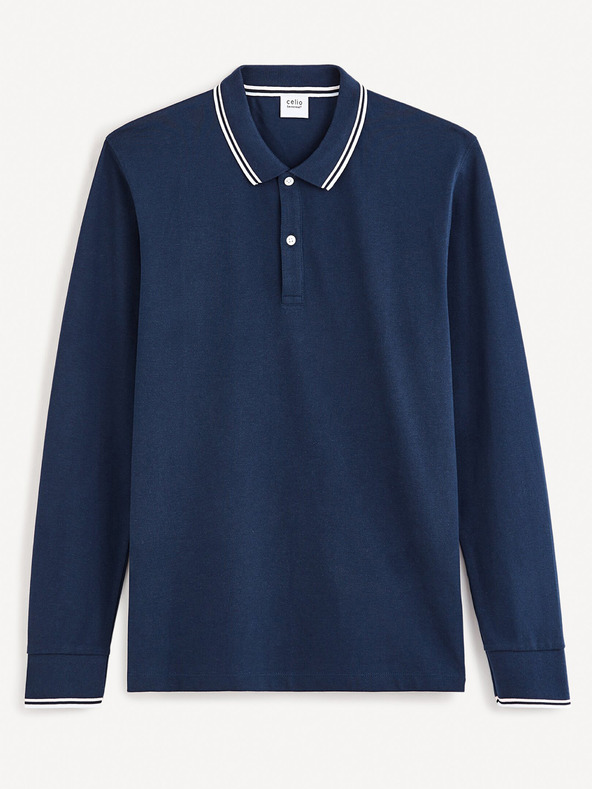 Celio Tmavě modré pánské basic polo tričko Celio Decolml