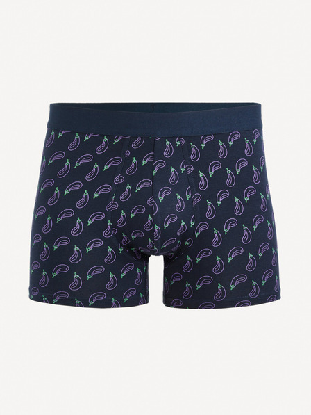 Celio Tmavě modré pánské vzorované boxerky Celio Giboberneo