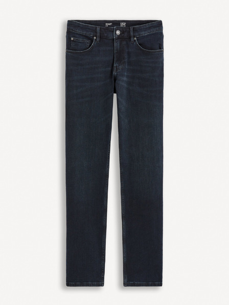 Celio Tmavě šedé pánské straight fit džíny Celio C15