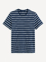 Celio Tmavě modré pánské basic tričko Celio Gebaser