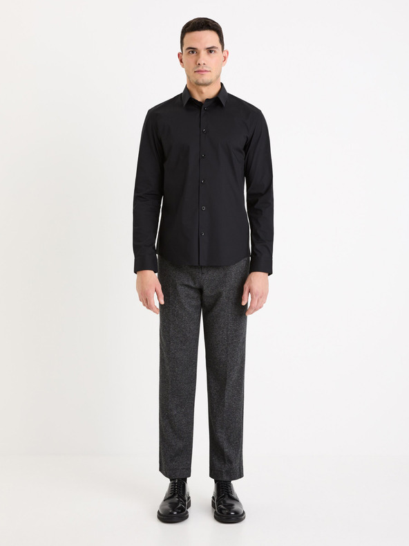 Celio Černá pánská košile Celio Masantalrg