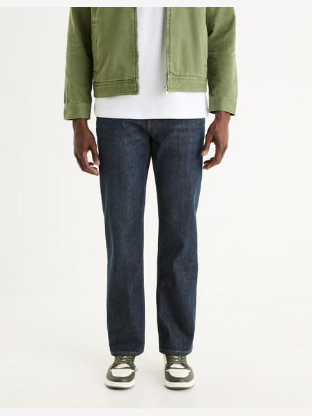 Celio Tmavě modré pánské straight fit džíny Celio C5