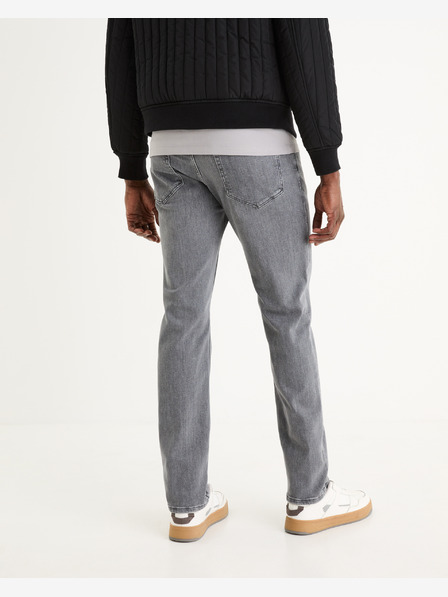 Celio Šedé pánské straight fit džíny Celio C15
