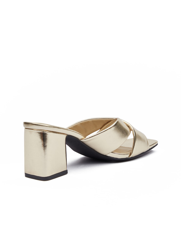 Orsay Zlaté dámské pantofle na podpatku ORSAY