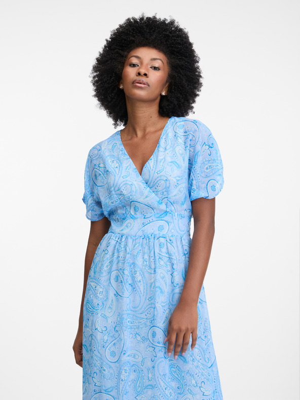 Orsay Světle modré dámské maxišaty ORSAY