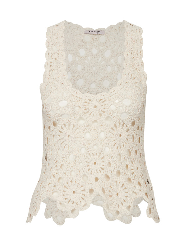 Orsay Krémový dámský háčkovaný top ORSAY