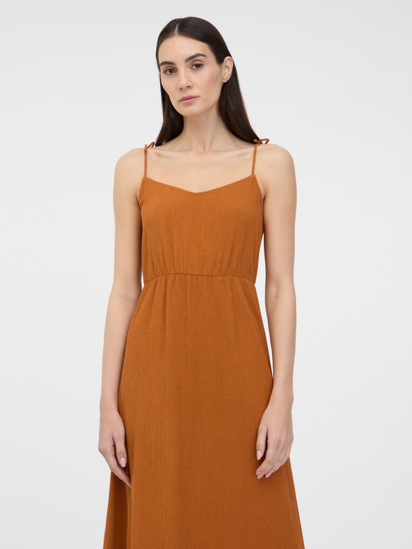 Orsay Hnědé dámské maxi šaty ORSAY