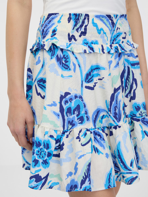 Orsay Modrá dámská květovaná sukně ORSAY