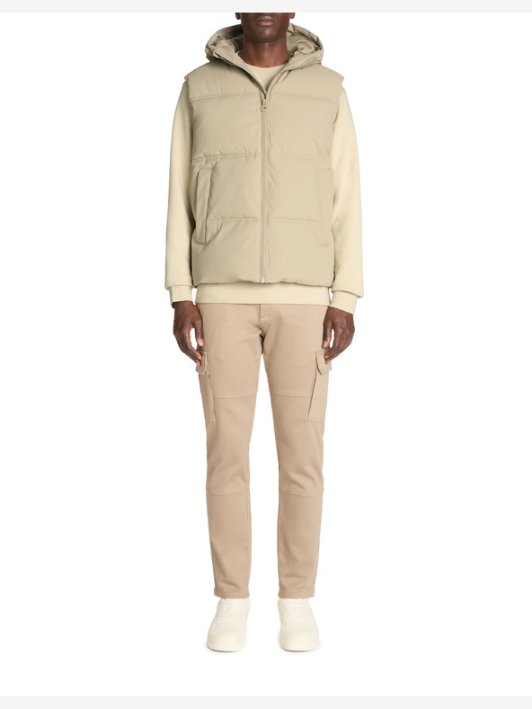 Celio Béžová pánská vesta Celio Jubianco