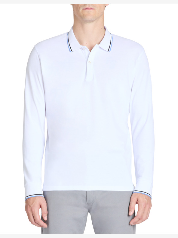 Celio Bílé pánské polo tričko Celio Bagaz