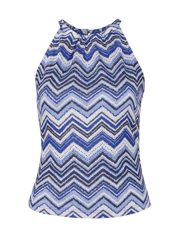 Orsay Modré dámské vzorované tílko ORSAY