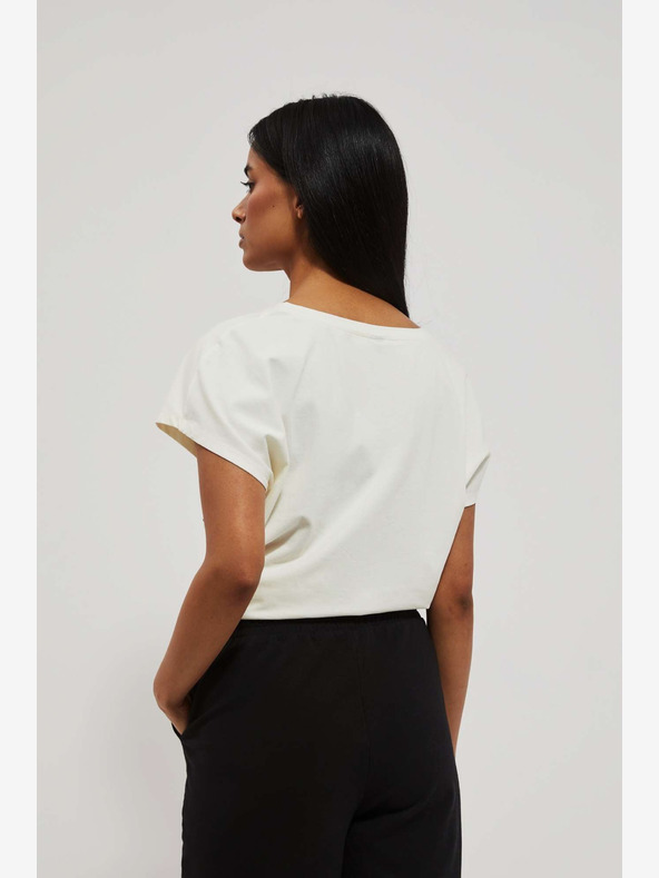 Moodo Bílé tričko s potiskem Moodo