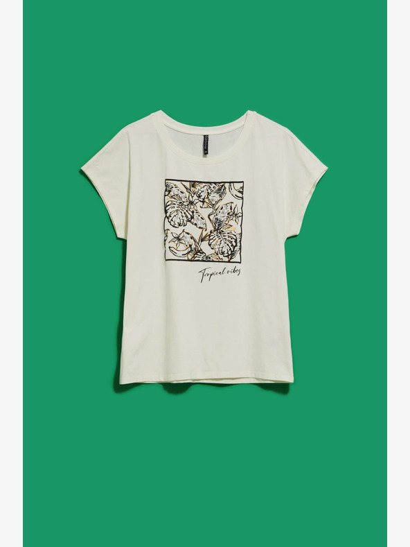 Moodo Bílé tričko s potiskem Moodo