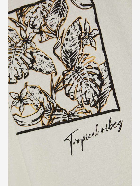 Moodo Bílé tričko s potiskem Moodo