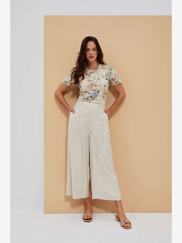 Moodo Béžové tričko s potiskem Moodo