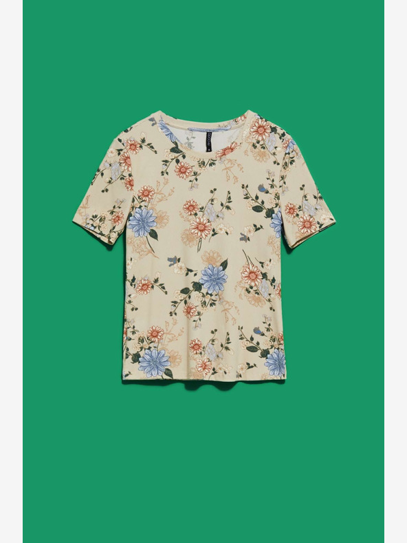 Moodo Béžové tričko s potiskem Moodo