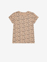 Moodo Béžové dámské vzorované tričko Moodo