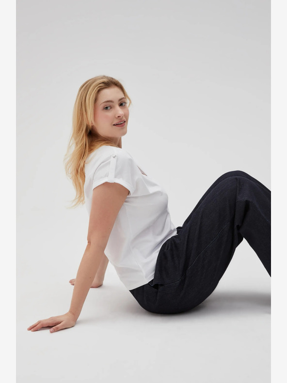 Moodo Bílé dámské tričko Moodo