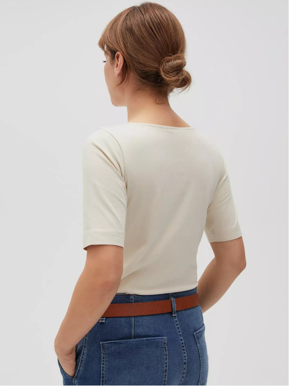 Moodo Béžové dámské tričko Moodo