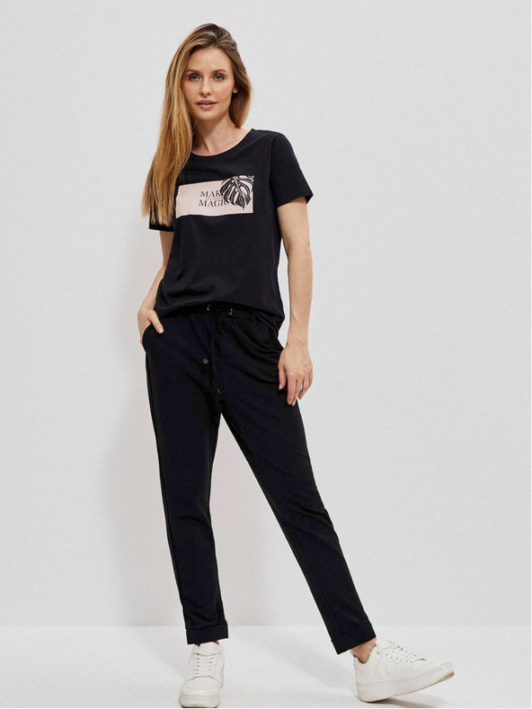 Moodo Černé dámské tričko Moodo