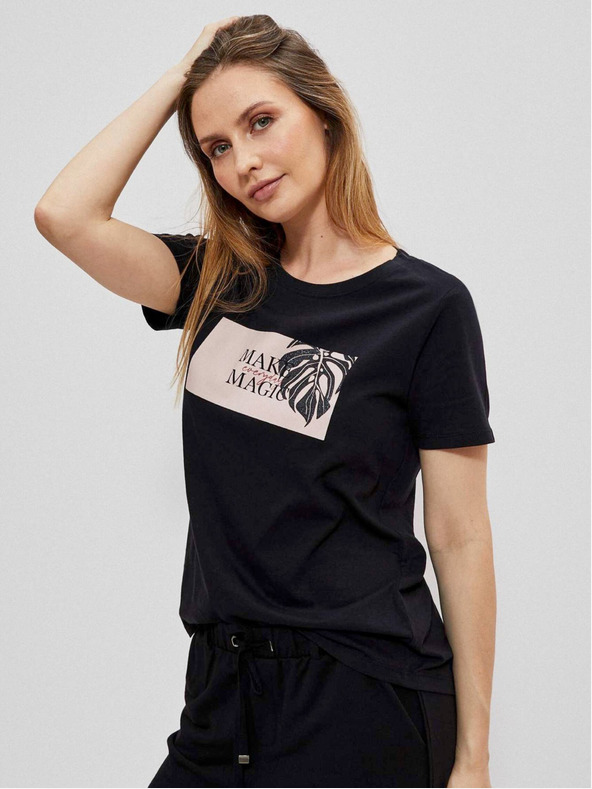 Moodo Černé dámské tričko Moodo