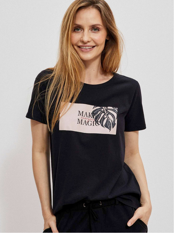 Moodo Černé dámské tričko Moodo