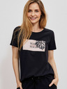 Moodo Černé dámské tričko Moodo