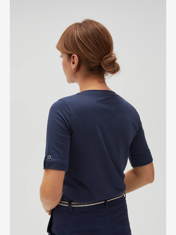 Moodo Tmavě modré dámské tričko Moodo