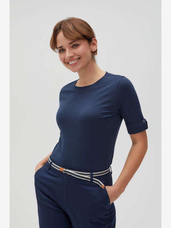 Moodo Tmavě modré dámské tričko Moodo
