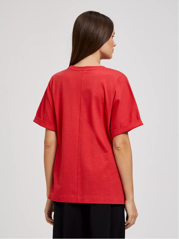 Moodo Červené oversize tričko Moodo