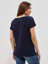 Moodo Tmavě modré dámské tričko Moodo