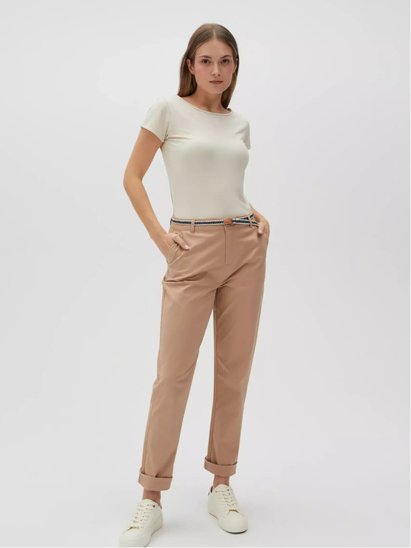 Moodo Béžové dámské tričko Moodo