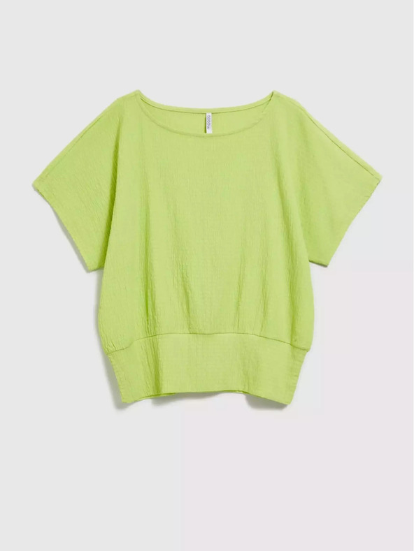 Moodo Zelené tričko s kulatým výstřihem Moodo