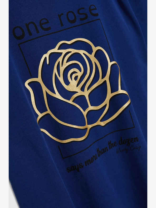 Moodo Tmavě modré tričko s potiskem Moodo