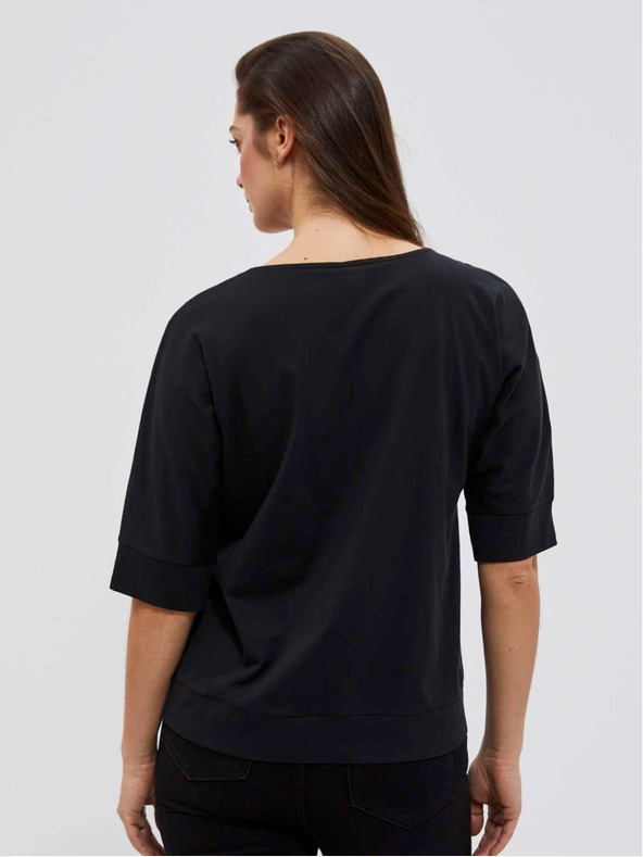 Moodo Černé dámské tričko Moodo