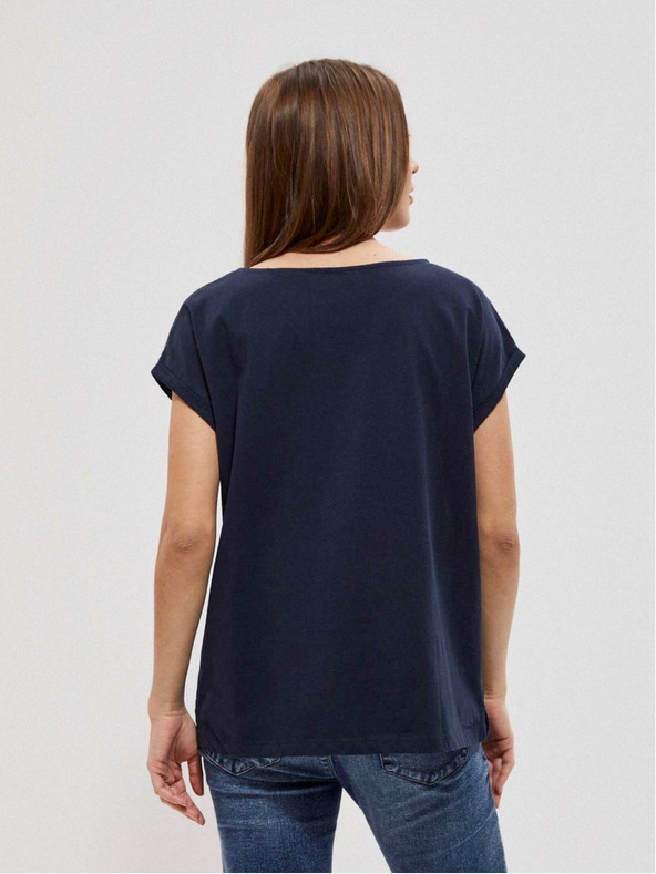 Moodo Tmavě modré dámské tričko Moodo