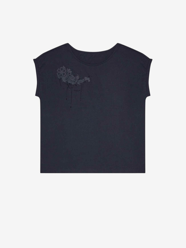 Moodo Tmavě modré dámské tričko Moodo