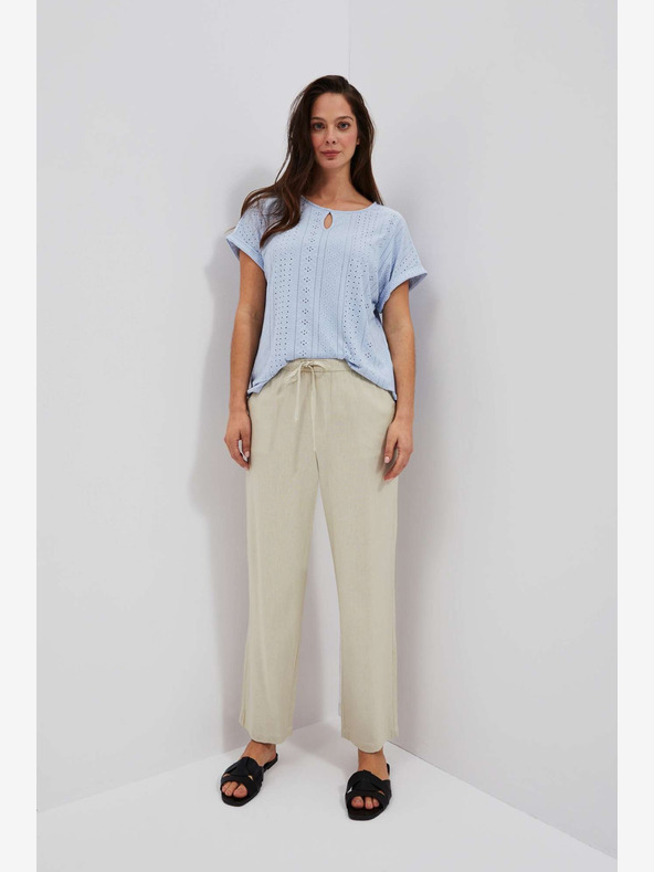 Moodo Světle modré ažurové tričko Moodo