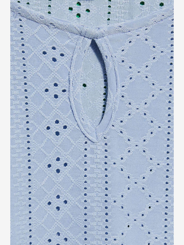 Moodo Světle modré ažurové tričko Moodo