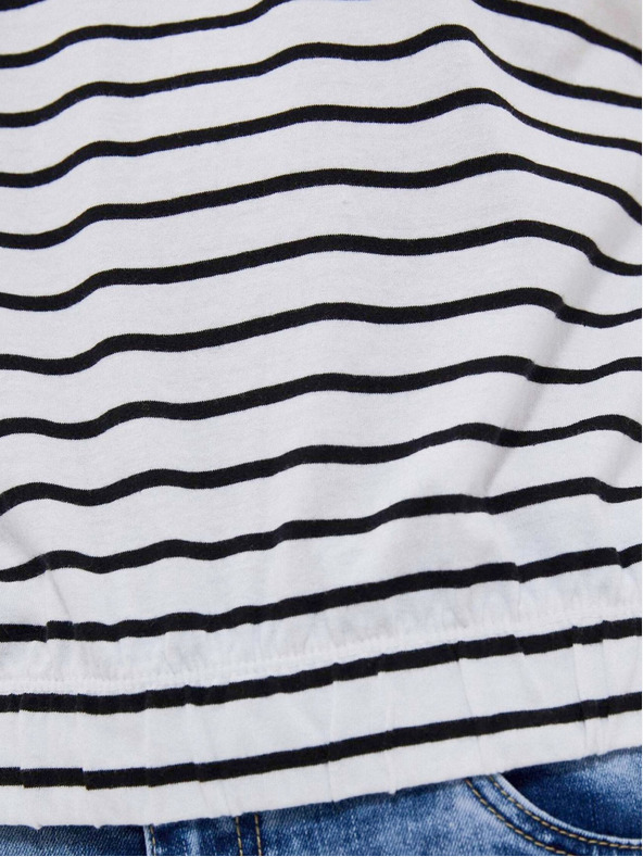 Moodo Modro-bílé dámské pruhované tričko Moodo