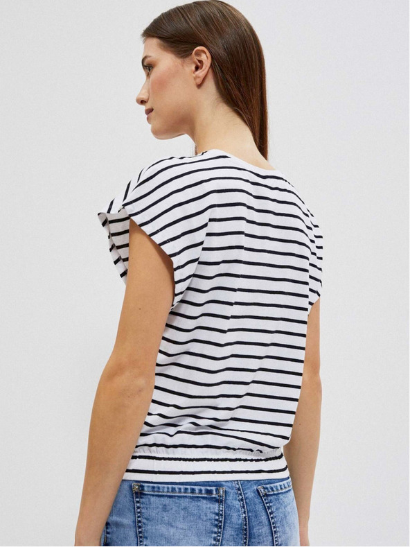 Moodo Modro-bílé dámské pruhované tričko Moodo