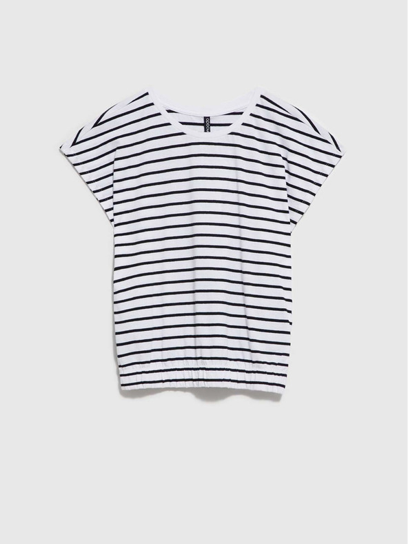 Moodo Modro-bílé dámské pruhované tričko Moodo