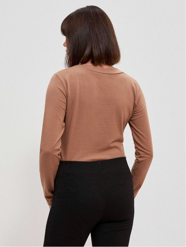 Moodo Cotton blouse with long sleeves