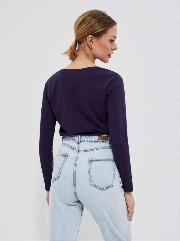 Moodo Tmavě modré dámské tričko Moodo