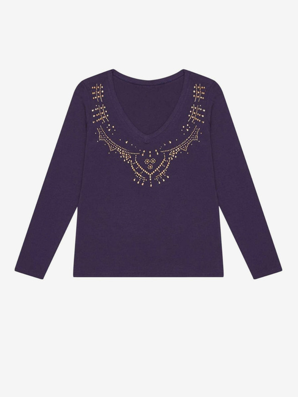 Moodo Tmavě modré dámské tričko Moodo