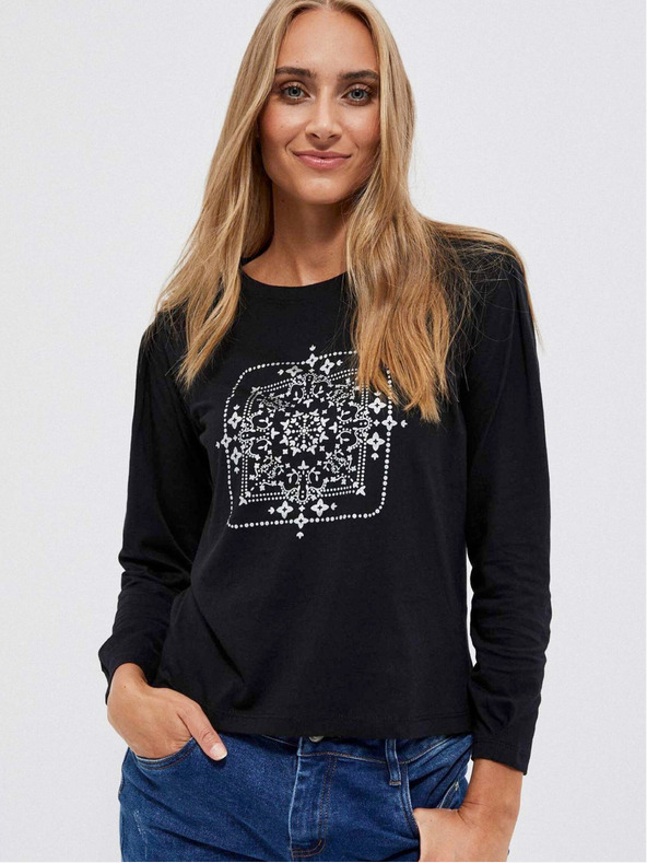 Moodo Černé dámské tričko Moodo