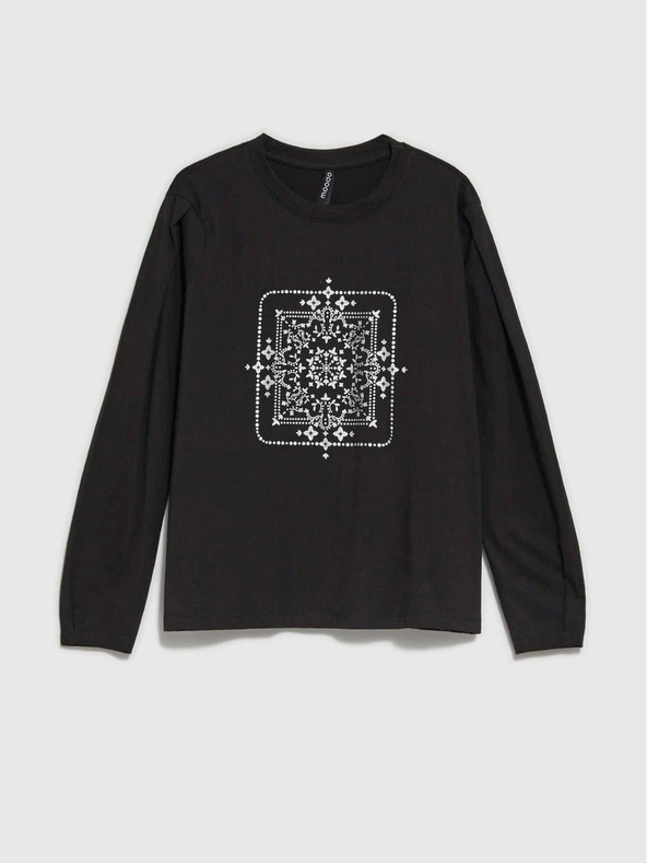 Moodo Černé dámské tričko Moodo